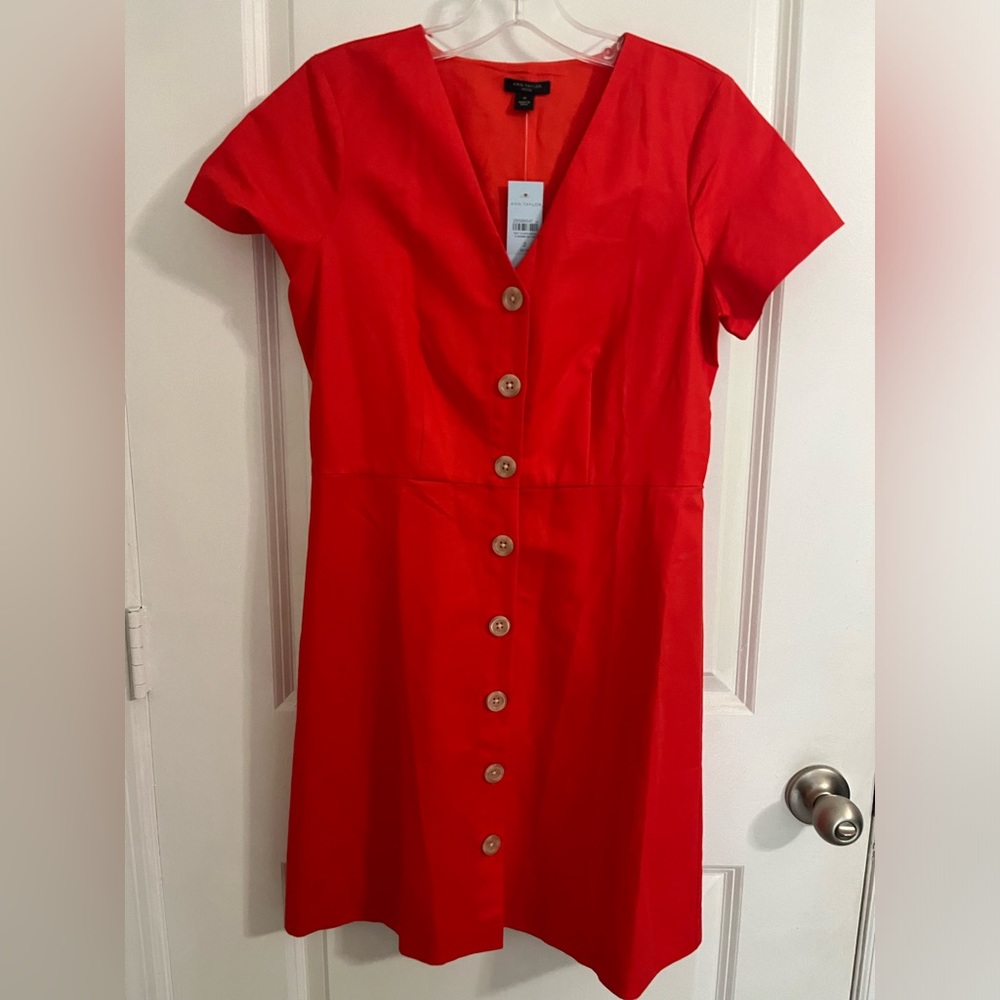 Ann Taylor linen blend dress 2P